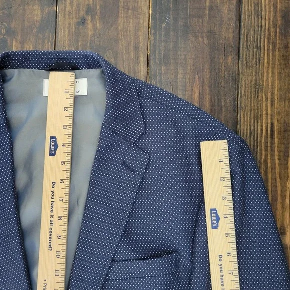 Joseph Abboud Men's Sport Coat Blazer Two Button Navy Polka Dots‎ Size XXL